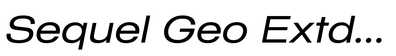 Sequel Geo Extd Italic